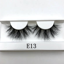 Load image into Gallery viewer, Mikiwi 25mm Long 3D mink lashes E01 extra length mink eyelashes Big dramatic volumn eyelashes strip thick false eyelash