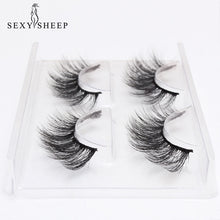 Load image into Gallery viewer, SEXYSHEEP 2 pairs natural false eyelashes fake lashes makeup kit 3D Mink Lashes eyelash extension mink eyelashes maquiagem