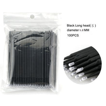 Load image into Gallery viewer, 100Pcs/bag Disposable MicroBrush Eyelashes Extension  Individual Lash Removing Swab Micro Brush For Eyelash Extension Tools