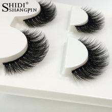 Load image into Gallery viewer, 3 Pairs natural false eyelashes thick makeup real 3d mink lashes soft eyelash extension fake eye lashes long mink eyelashes 3d 