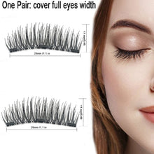 Load image into Gallery viewer, Magnetic Eyelashes With 2/3 Magnets 3D Magnetic False Eyelashes Natural False Eyelashes Magnetic Lashes makeup extension