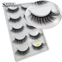 Load image into Gallery viewer, SHIDISHANGPIN 1 box mink eyelashes natural long 3d mink lashes hand made false lashes plastic cotton stalk makeup false eyelash 