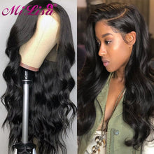 Load image into Gallery viewer, Body Wave Wig Mi Lisa Lace Front Human Hair Wigs For Women Pre Plucked Hairline With Baby Hair Peruvian Remy Hair Bleached Knots