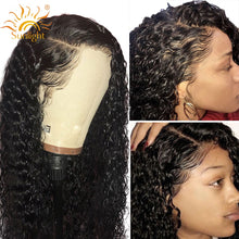 Load image into Gallery viewer, 150 Density Water Wave Wigs Glueless Lace Front Human Hair Wig Pre Plucked For Black Women Sunlight Deep Part Remy Brazilian Wig