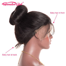 Load image into Gallery viewer, Wonder girl 13x6 Lace Front Wig Remy Glueless Lace Front Human Hair Wigs Pre Plucked Brazilian Straight Lace Wig With Baby Hair