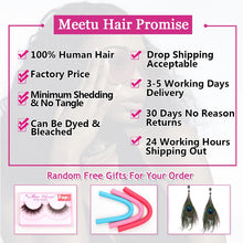 Load image into Gallery viewer, Meetu Hair Body Wave Bundles with Closure Malaysian Hair Bundles with Closure 100% Human Hair 3 Bundles with Closure Non Remy