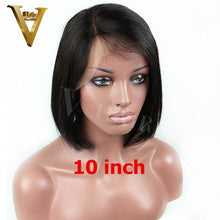 Load image into Gallery viewer, Lace Front Human Hair Wigs For Women Brazilian Remy Human Hair Straight 150% Density Short Bob Cut Lace Front Wig Side Parting