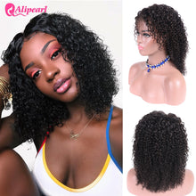 Load image into Gallery viewer, Short Curly Bob Wigs For Black Women Lace Front Human Hair Wigs Brazilian Curly Bob Lace Front Wigs Pre Plucked Ali Pearl Hair