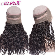 Load image into Gallery viewer, 150 Density Water Wave Wigs 360 Lace Frontal Wigs Pre Plucked With Baby Hair Remy Brazilian Short Lace Front Human Hair Wigs