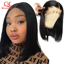 Load image into Gallery viewer, Queenlife Short Bob 613 blonde wig Lace Front human hair wigs Brazilian Remy Hair pre plucked bleached knots wigs for women