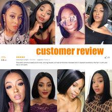 Load image into Gallery viewer, Queenlife Short Bob 613 blonde wig Lace Front human hair wigs Brazilian Remy Hair pre plucked bleached knots wigs for women