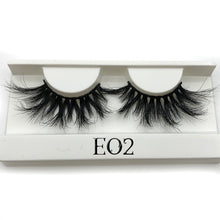Load image into Gallery viewer, Mikiwi 25mm Long 3D mink lashes E01 extra length mink eyelashes Big dramatic volumn eyelashes strip thick false eyelash