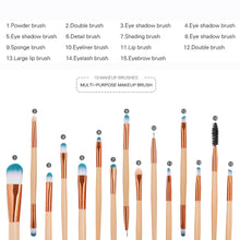 Load image into Gallery viewer, MAANGE Pro 15Pcs Makeup Brushes Set Eye Shadow Foundation Powder Eyeliner Eyelash Lip Make Up Brush Cosmetic Beauty Tool Kit Hot