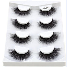 Load image into Gallery viewer, HBZGTLAD 4 pairs natural false eyelashes fake lashes long makeup 3d mink lashes eyelash extension mink eyelashes for beauty