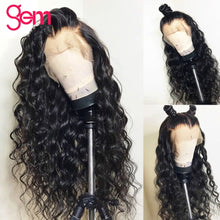 Load image into Gallery viewer, Water Wave Wig 360 Lace Frontal Wig Pre plucked With Baby Hair GEM Remy Peruvian Natural Lace Front Human Hair Wig Black Women