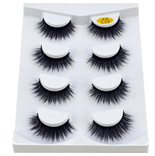 Load image into Gallery viewer, HBZGTLAD 4 pairs natural false eyelashes fake lashes long makeup 3d mink lashes eyelash extension mink eyelashes for beauty