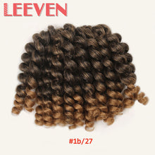 Load image into Gallery viewer, Leeven  8'' 75g Jumpy Wand Curl Twist Crochet Braids Jamaican Bounce African Synthetic Braiding Hair High Temperature Fiber