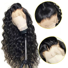 Load image into Gallery viewer, Water Wave Wig 360 Lace Frontal Human Hair Wigs Pre plucked With Baby Hair GEM Remy Malaysian Deep Part Natural Lace Front Wig