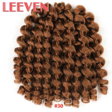Load image into Gallery viewer, Leeven  8'' 75g Jumpy Wand Curl Twist Crochet Braids Jamaican Bounce African Synthetic Braiding Hair High Temperature Fiber