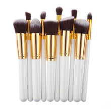 Load image into Gallery viewer, 10 Pcs Silver/Golden Makeup Brushes Set pincel maquiagem Cosmetics  maquillaje Makeup Tool Powder Eyeshadow Cosmetic Set