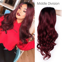 Load image into Gallery viewer, Long Ombre Brown Wavy Wig Blonde Cosplay Synthetic Wigs For Black/White Women Glueless Hair High Density Temperature AISI BEAUTY