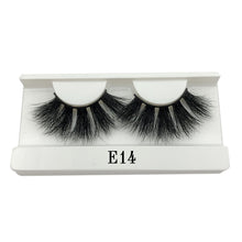 Load image into Gallery viewer, Mikiwi 25mm Long 3D mink lashes E01 extra length mink eyelashes Big dramatic volumn eyelashes strip thick false eyelash