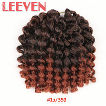 Load image into Gallery viewer, Leeven  8'' 75g Jumpy Wand Curl Twist Crochet Braids Jamaican Bounce African Synthetic Braiding Hair High Temperature Fiber