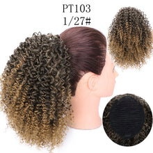 Load image into Gallery viewer, Drawstring Puff Afro Kinky Curly Ponytail African American Short Wrap Synthetic clip in Ponytail Hair Extensions AISI HAIR