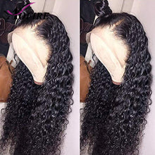 Load image into Gallery viewer, Brazilian Virgin 180% 250% High Density 360 Lace Frontal Wigs Water Wave Human Hair Wigs With Baby Hair Pre Plucked Full Ends