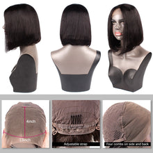 Load image into Gallery viewer, Queenlife Short Bob 613 blonde wig Lace Front human hair wigs Brazilian Remy Hair pre plucked bleached knots wigs for women