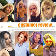 Load image into Gallery viewer, Queenlife Short Bob 613 blonde wig Lace Front human hair wigs Brazilian Remy Hair pre plucked bleached knots wigs for women