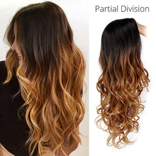 Load image into Gallery viewer, Long Ombre Brown Wavy Wig Blonde Cosplay Synthetic Wigs For Black/White Women Glueless Hair High Density Temperature AISI BEAUTY