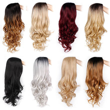Load image into Gallery viewer, Long Ombre Brown Wavy Wig Blonde Cosplay Synthetic Wigs For Black/White Women Glueless Hair High Density Temperature AISI BEAUTY