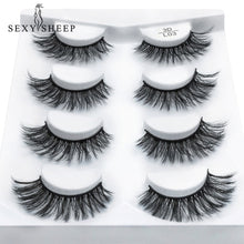 Load image into Gallery viewer, SEXYSHEEP 2/4 pairs natural false eyelashes fake lashes long makeup 3d mink lashes eyelash extension mink eyelashes for beauty