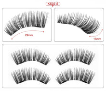 Load image into Gallery viewer, Magnetic Eyelashes With 2/3 Magnets 3D Magnetic False Eyelashes Natural False Eyelashes Magnetic Lashes makeup extension