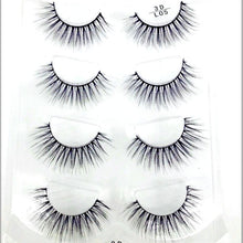 Load image into Gallery viewer, HBZGTLAD 4 pairs natural false eyelashes fake lashes long makeup 3d mink lashes eyelash extension mink eyelashes for beauty