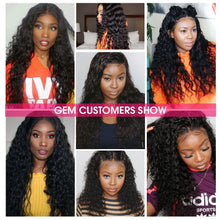 Load image into Gallery viewer, Water Wave Wig 360 Lace Frontal Wig Pre plucked With Baby Hair GEM Remy Peruvian Natural Lace Front Human Hair Wig Black Women