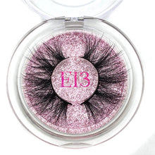 Load image into Gallery viewer, Mikiwi 25mm Long 3D mink lashes E01 extra length mink eyelashes Big dramatic volumn eyelashes strip thick false eyelash