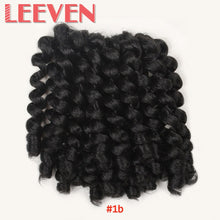 Load image into Gallery viewer, Leeven  8'' 75g Jumpy Wand Curl Twist Crochet Braids Jamaican Bounce African Synthetic Braiding Hair High Temperature Fiber