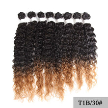 Load image into Gallery viewer, SOKU 16"-20" Kinky Curly Synthetic Hair Bundles 8pcs/pack High Temperature Fiber Hair Weaves Sew in hair Extensions