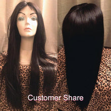 Load image into Gallery viewer, Wonder girl 13x6 Lace Front Wig Remy Glueless Lace Front Human Hair Wigs Pre Plucked Brazilian Straight Lace Wig With Baby Hair