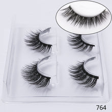 Load image into Gallery viewer, SEXYSHEEP 2 pairs natural false eyelashes fake lashes makeup kit 3D Mink Lashes eyelash extension mink eyelashes maquiagem