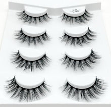 Load image into Gallery viewer, HBZGTLAD 4 pairs natural false eyelashes fake lashes long makeup 3d mink lashes eyelash extension mink eyelashes for beauty