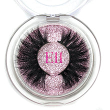 Load image into Gallery viewer, Mikiwi 25mm Long 3D mink lashes E01 extra length mink eyelashes Big dramatic volumn eyelashes strip thick false eyelash