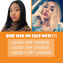 Load image into Gallery viewer, Queenlife Short Bob 613 blonde wig Lace Front human hair wigs Brazilian Remy Hair pre plucked bleached knots wigs for women