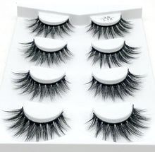 Load image into Gallery viewer, HBZGTLAD 4 pairs natural false eyelashes fake lashes long makeup 3d mink lashes eyelash extension mink eyelashes for beauty