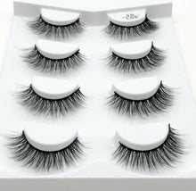 Load image into Gallery viewer, HBZGTLAD 4 pairs natural false eyelashes fake lashes long makeup 3d mink lashes eyelash extension mink eyelashes for beauty