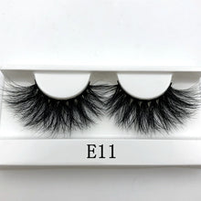 Load image into Gallery viewer, Mikiwi 25mm Long 3D mink lashes E01 extra length mink eyelashes Big dramatic volumn eyelashes strip thick false eyelash