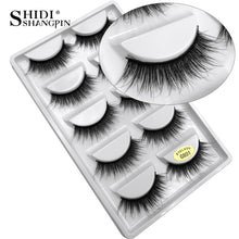 Load image into Gallery viewer, SHIDISHANGPIN 1 box mink eyelashes natural long 3d mink lashes hand made false lashes plastic cotton stalk makeup false eyelash