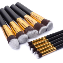 Load image into Gallery viewer, 10 Pcs Silver/Golden Makeup Brushes Set pincel maquiagem Cosmetics  maquillaje Makeup Tool Powder Eyeshadow Cosmetic Set